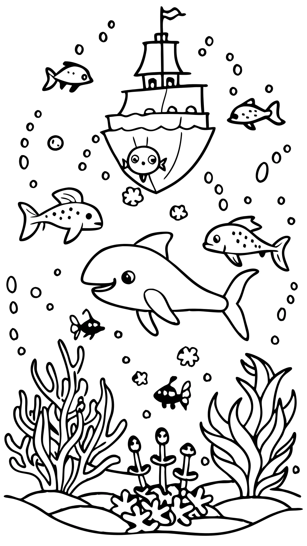 free under the sea coloring pages